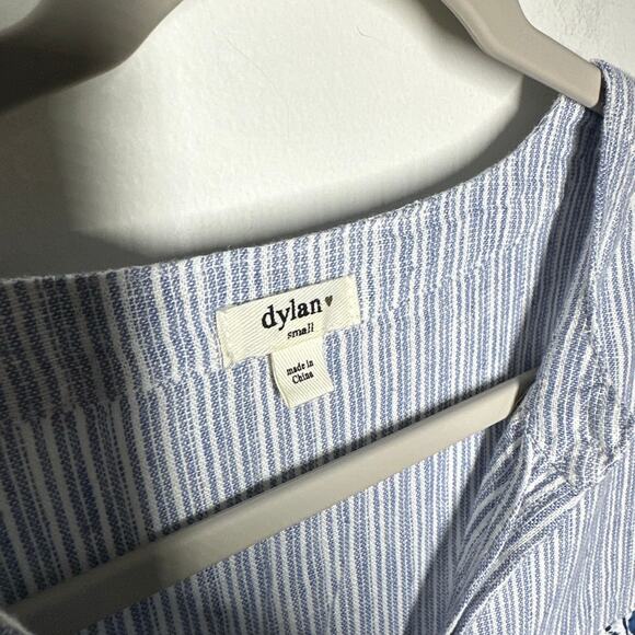 Dylan Women's Blue White Mixed Print Summer Coastal Blouse Size Small - Picture 4 of 6